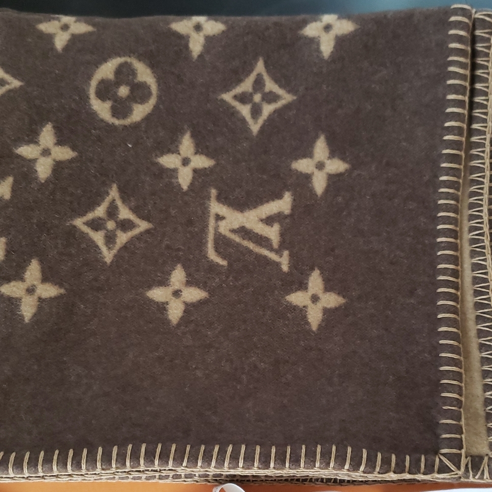Authentic brand new with tags and box LV blanket
